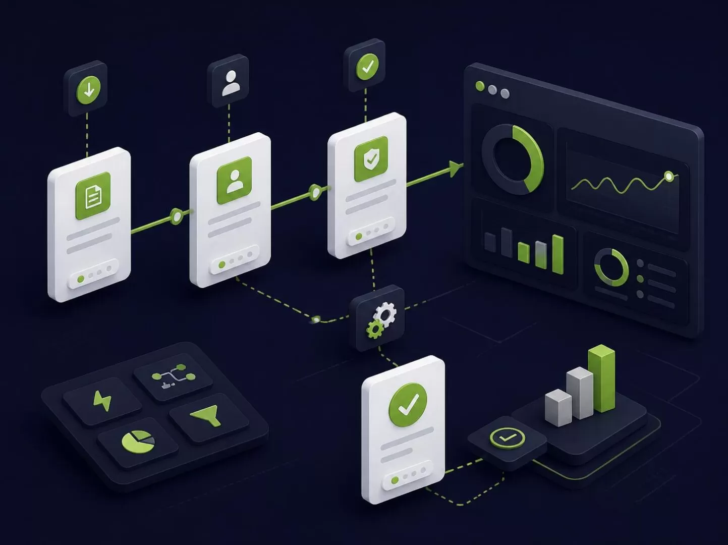 Workflow automation application with approval steps