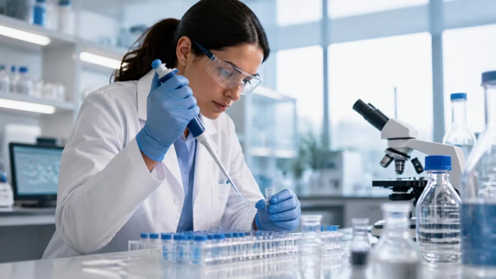 Scientist working in a pharmaceutical laboratory